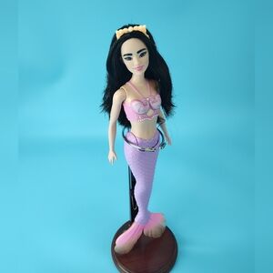 Hybrid Barbie Doll Fantasy Hair Mermaid Body with MTM Asian Tennis Player Head